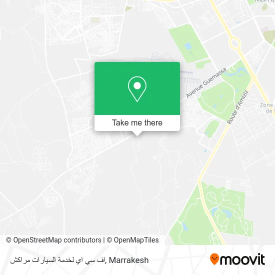 اف سي اي لخدمة السيارات مراكش map