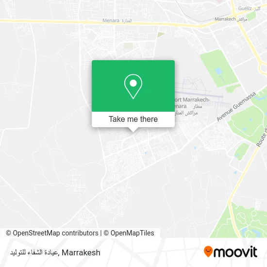 عيادة الشفاء للتوليد map