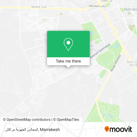 المجالس الجهوية مراكش map