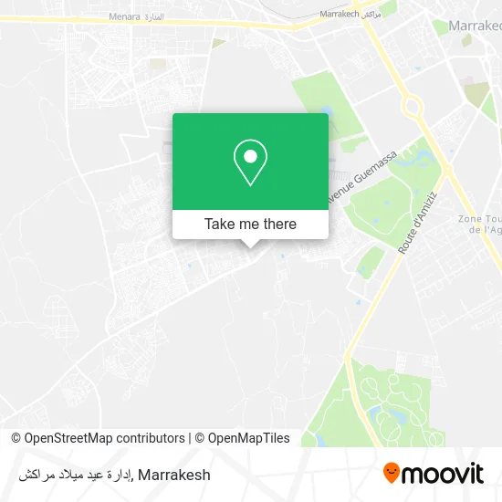 إدارة عيد ميلاد مراكش map