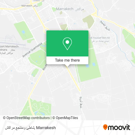شاطئ ومنتجع مراكش plan