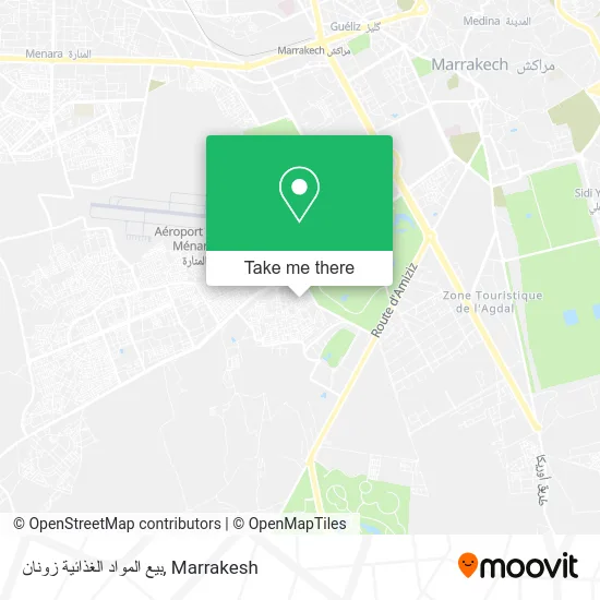 بيع المواد الغذائية زونان map