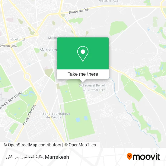 نقابة المحامين بمراكش plan