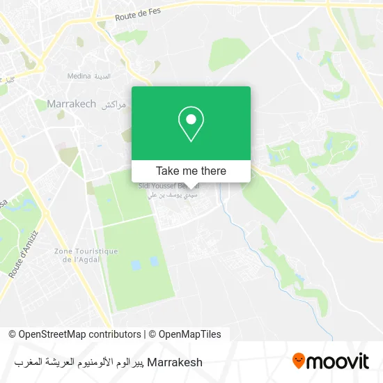 بيرالوم الألومنيوم العريشة المغرب map