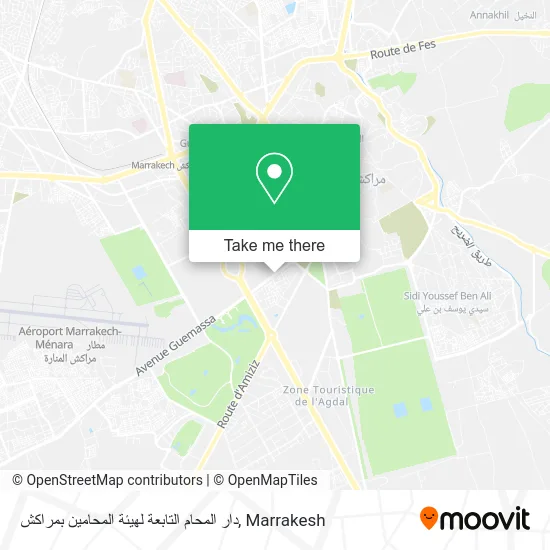 دار المحام التابعة لهيئة المحامين بمراكش plan