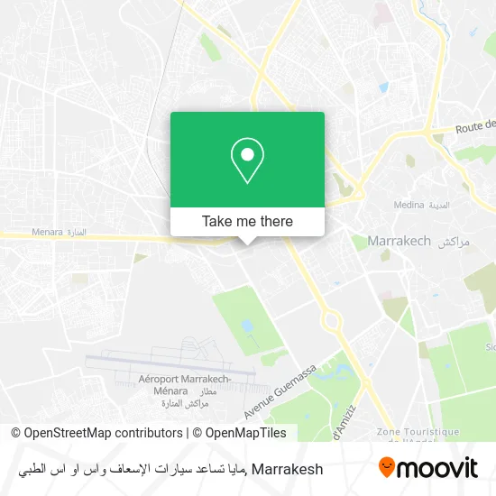 مايا تساعد سيارات الإسعاف واس او اس الطبي map