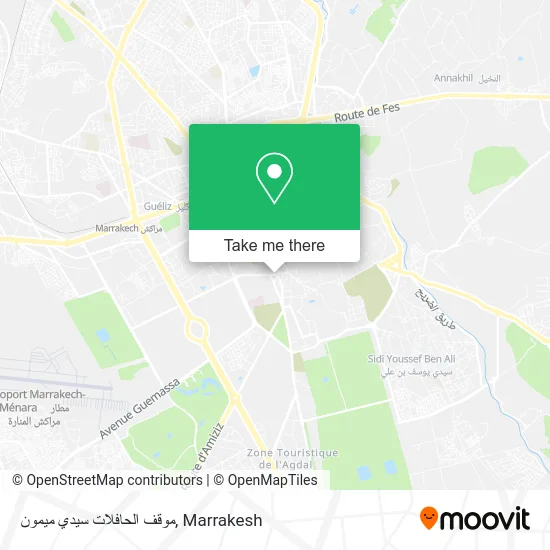 موقف الحافلات سيدي ميمون plan