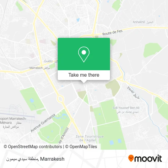 منطقة سيدي ميمون map