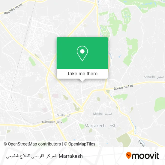 المركز الفرنسي للعلاج الطبيعي plan