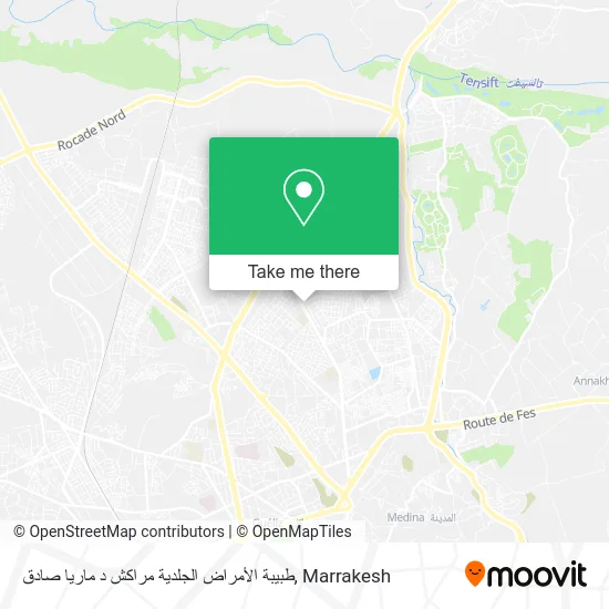 طبيبة الأمراض الجلدية مراكش د ماريا صادق map