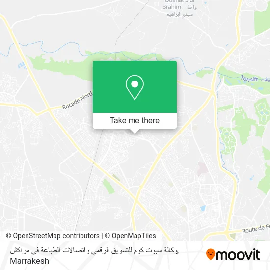 وكالة سبوت كوم للتسويق الرقمي واتصالات الطباعة في مراكش map