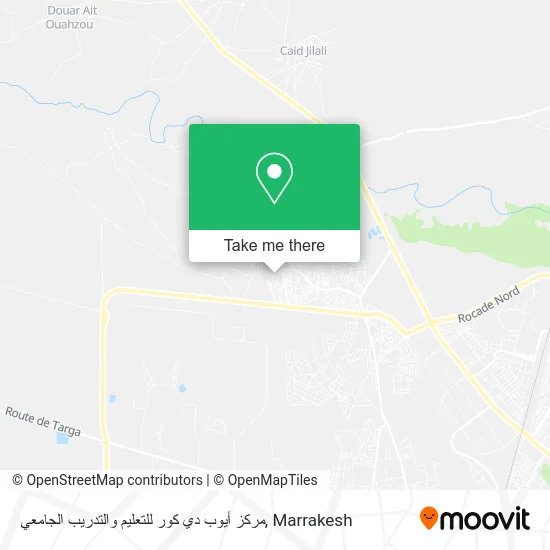 مركز أيوب دي كور للتعليم والتدريب الجامعي map