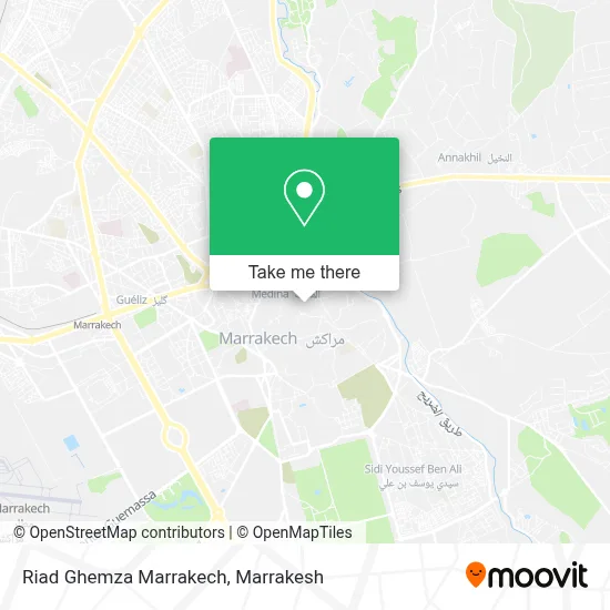 Riad Ghemza Marrakech map
