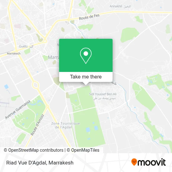 Riad Vue D'Agdal map