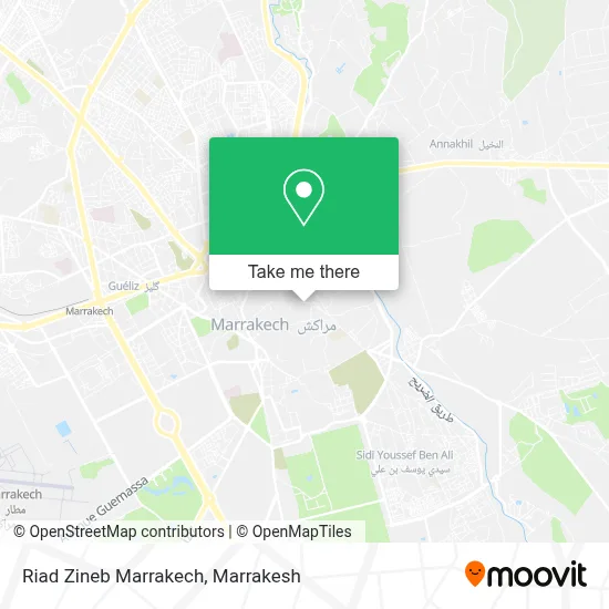 Riad Zineb Marrakech map