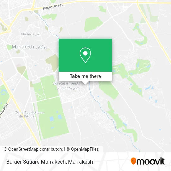 Burger Square Marrakech map