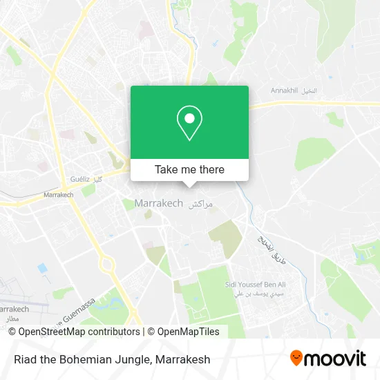 Riad the Bohemian Jungle map