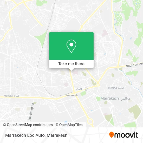 Marrakech Loc Auto map
