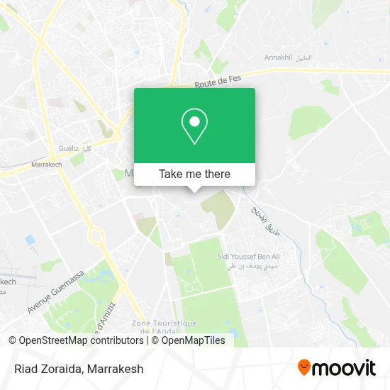 Riad Zoraida map