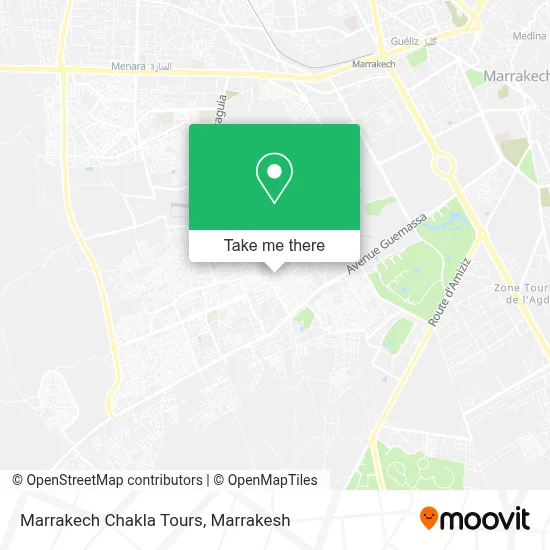 Marrakech Chakla Tours map