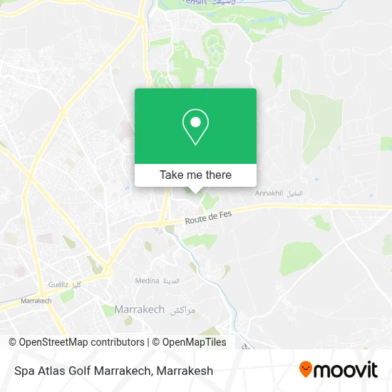 Spa Atlas Golf Marrakech map