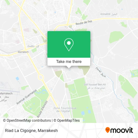 Riad La Cigogne map