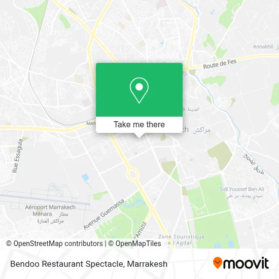 Bendoo Restaurant Spectacle map