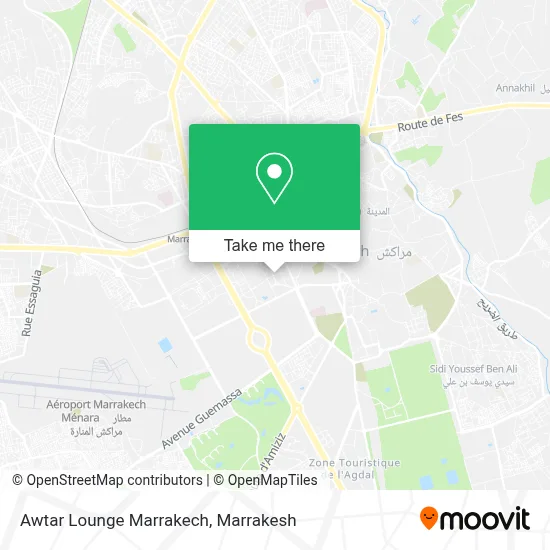 Awtar Lounge Marrakech map