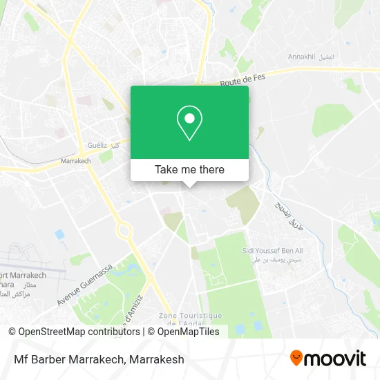 Mf Barber Marrakech map