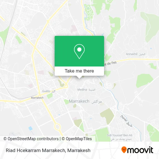 Riad Hcekarram Marrakech map