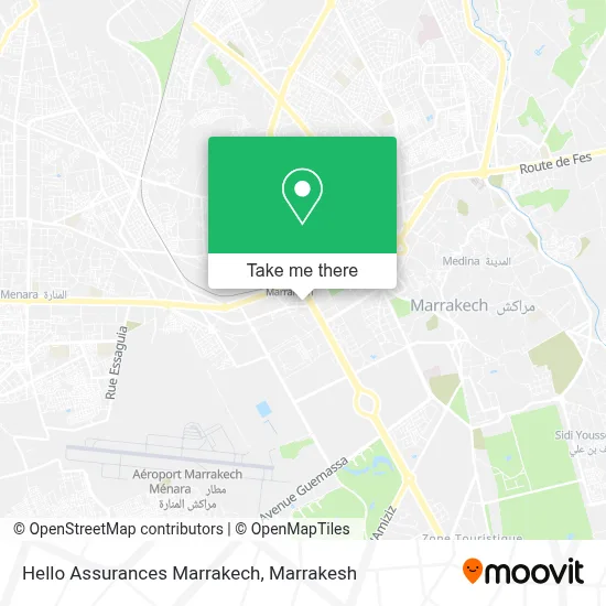 Hello Assurances Marrakech map