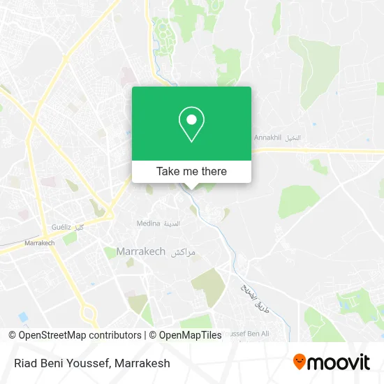 Riad Beni Youssef map