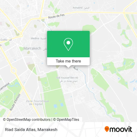 Riad Saida Atlas map