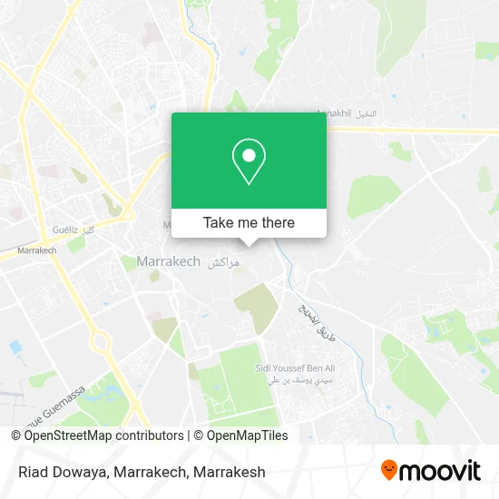 Riad Dowaya, Marrakech map