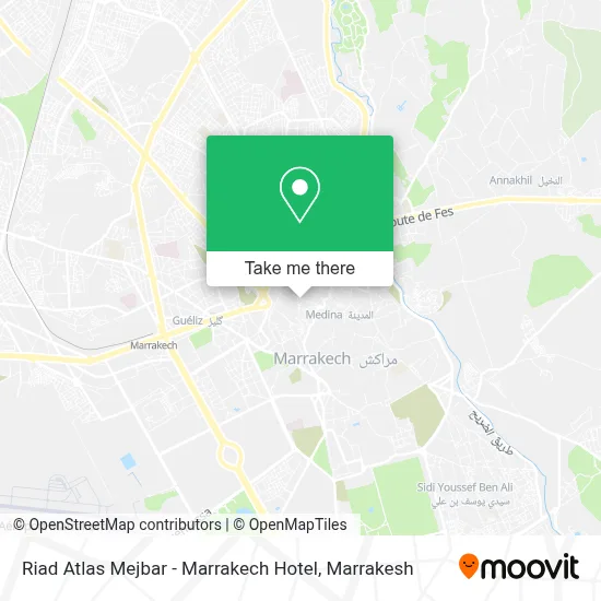 Riad Atlas Mejbar - Marrakech Hotel map