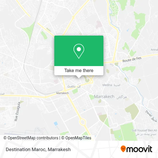 Destination Maroc map