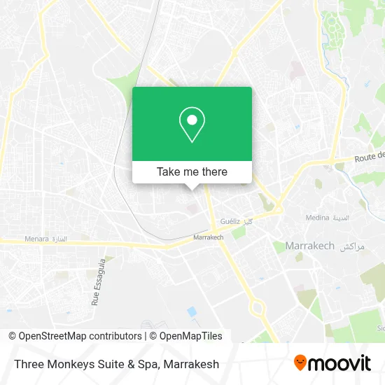 Three Monkeys Suite & Spa map