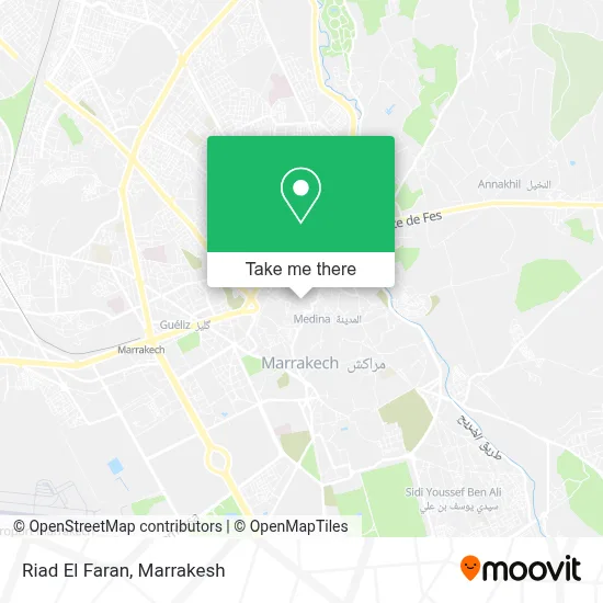 Riad El Faran map