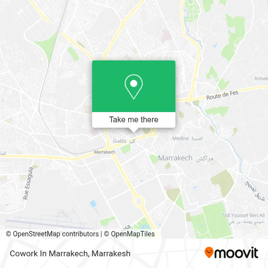Cowork In Marrakech map