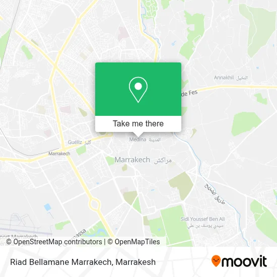 Riad Bellamane Marrakech map