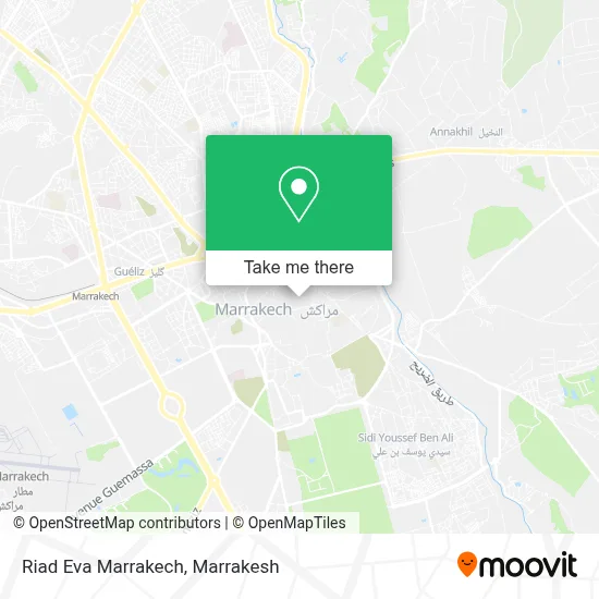 Riad Eva Marrakech map