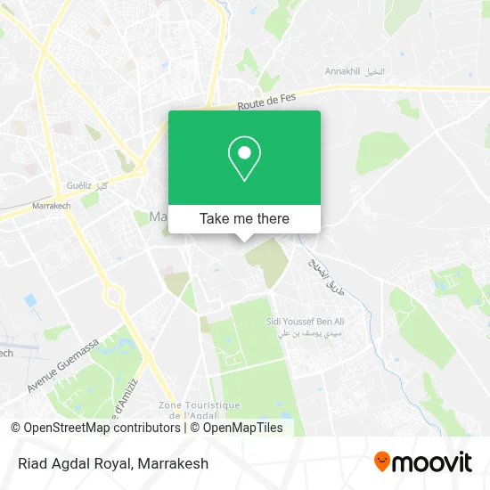Riad Agdal Royal map
