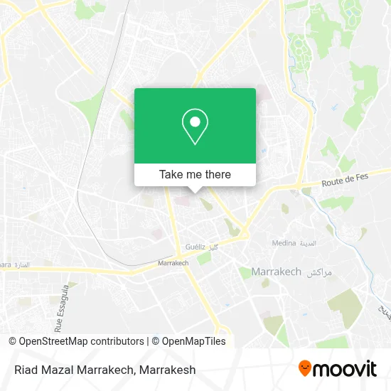 Riad Mazal Marrakech map