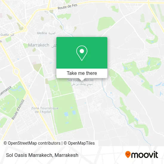 Sol Oasis Marrakech map