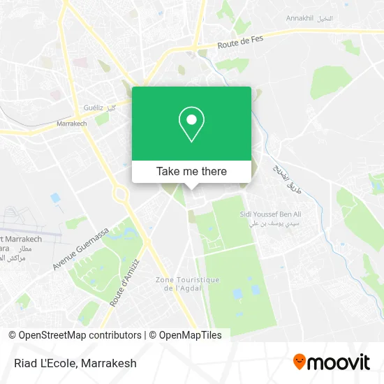 Riad L'Ecole map