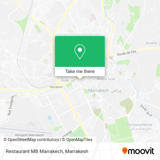 Restaurant MB Marrakech map