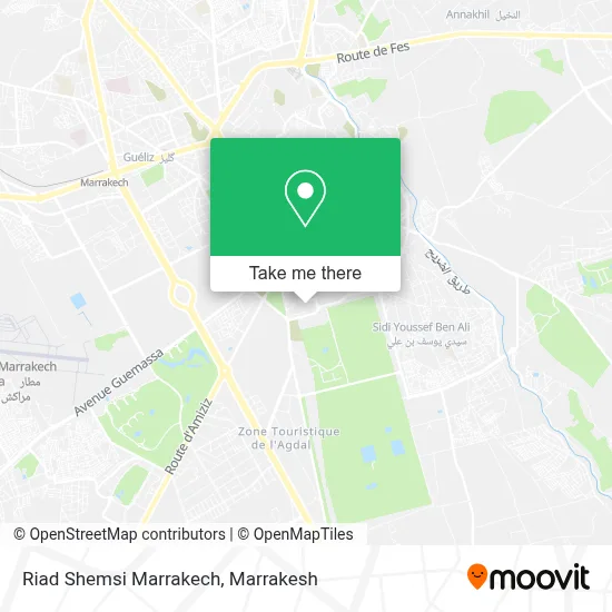 Riad Shemsi Marrakech map