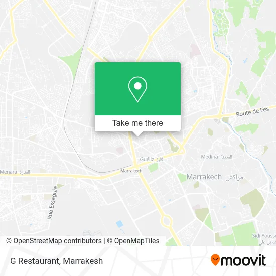 G Restaurant map