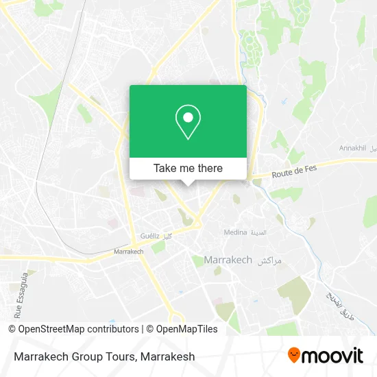 Marrakech Group Tours map