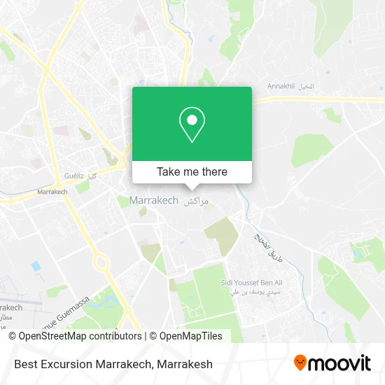 Best Excursion Marrakech map